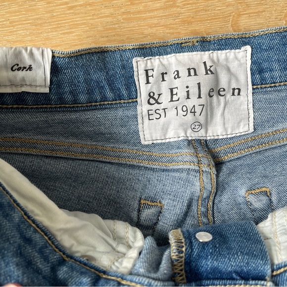 Frank & Eileen Cork Everyday Jeans Raw Hem High Waisted Antique Blue Sz 27 *K13 - Picture 4 of 5